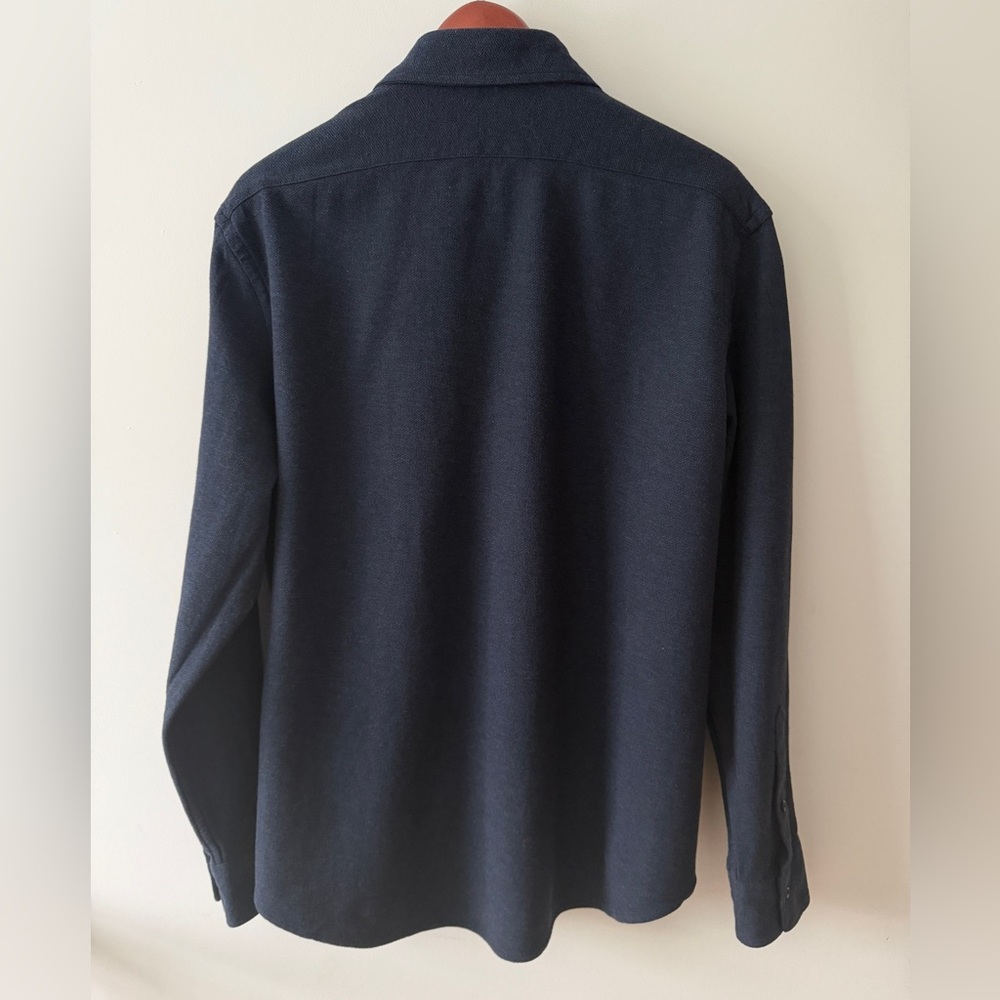 Polo Ralph Lauren EUC Navy Long Sleeve Button Front Shirt XL Classic Fit Cotton - Picture 6 of 14